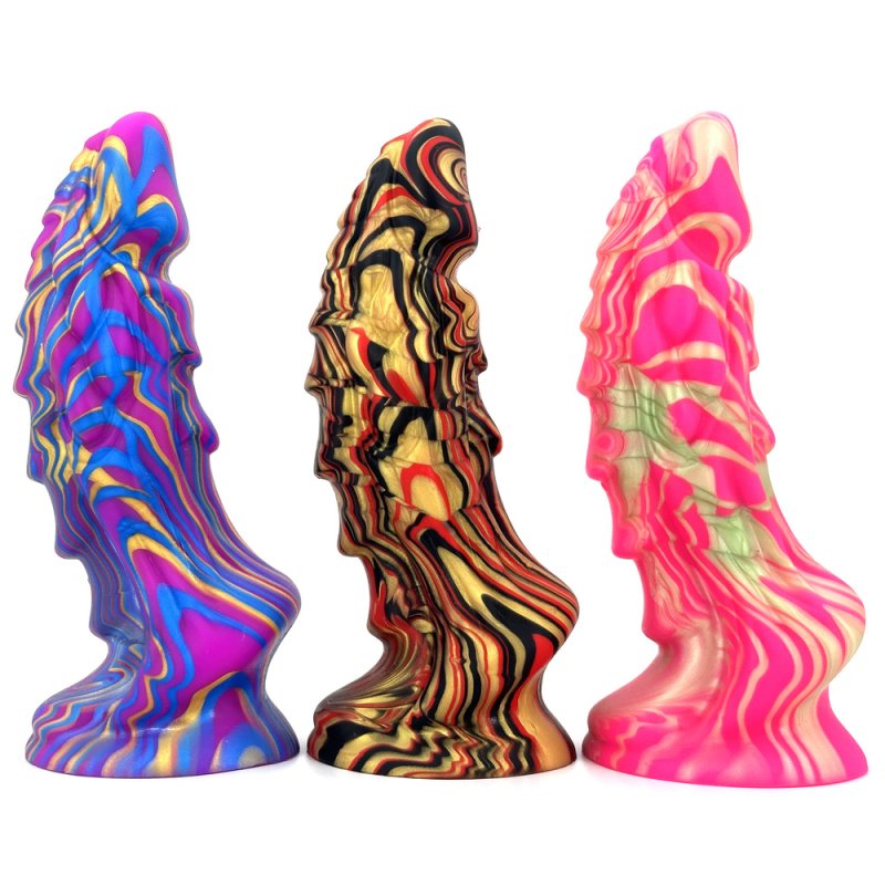 (image for) Unicorn Mixed Color Lifelike Silicone Dildo