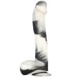 (image for) Black and White PVC Realistic Dildo 02
