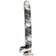 (image for) Black and White PVC Realistic Dildo 03