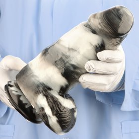 Black and White PVC Realistic Dildo 07