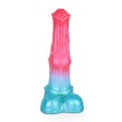 (image for) Alien Beast Cyan Rainbow 9.3" Dildo - B