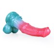 (image for) Alien Beast Cyan Rainbow 9.3" Dildo - B