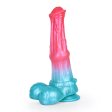 (image for) Alien Beast Cyan Rainbow 9.3" Dildo - B