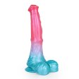 (image for) Alien Beast Cyan Rainbow 9.7" Dildo - C