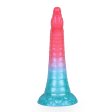 (image for) Alien Beast Cyan Rainbow 9.8" Dildo - E