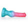 (image for) Alien Beast Cyan Rainbow 8.5" Dildo - F