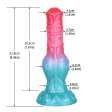(image for) Alien Beast Cyan Rainbow 8.5" Dildo - F