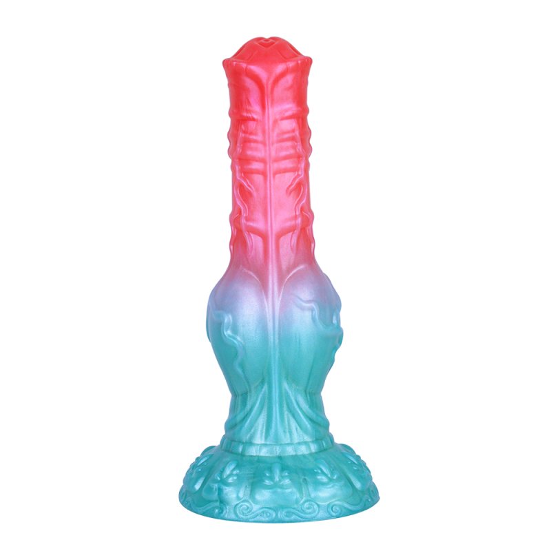 (image for) Alien Beast Cyan Rainbow 8.5\" Dildo - F