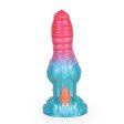 (image for) Alien Beast Cyan Rainbow 7.7" Dildo - J