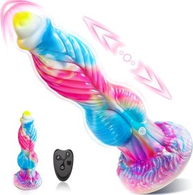Monster Thrusting Knotted Dildo Vibrator