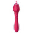 (image for) Handheld 2-in-1 Powerful Tongue-licking Vibrator