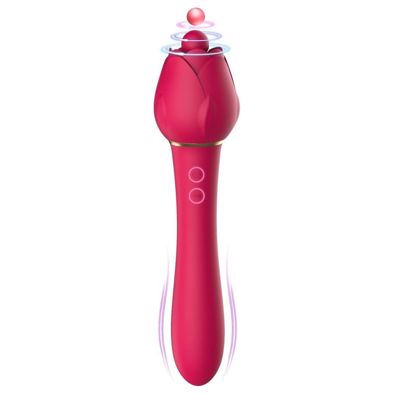 (image for) Handheld 2-in-1 Powerful Tongue-licking Vibrator