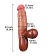 (image for) Testicle Realistic Dildo Rabbit Vibrator - 06