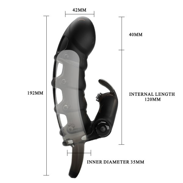 (image for) Pretty Love Cuper Rabbit Penis Sleeve Vibrator