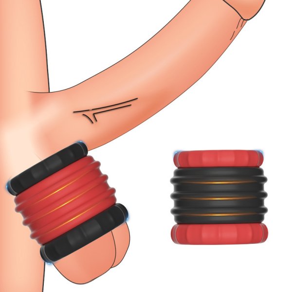 (image for) Male Scrotum Testicle Squeeze Rings