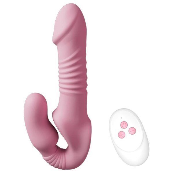 (image for) Telescopic Double Penis Head Dildo Vibrator