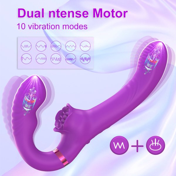 (image for) Rose Clit Stimulator Dual Motor Shock Panty Vibrator
