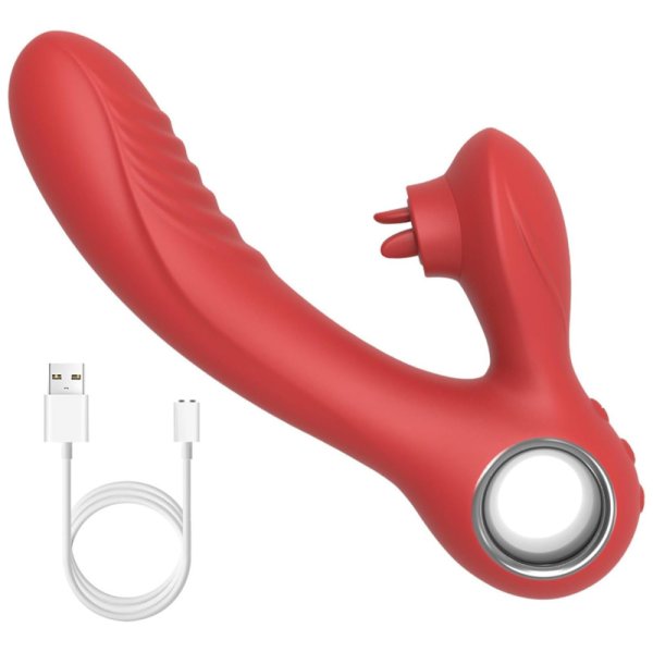 (image for) Three Tongue Licker Dildo Vibrator