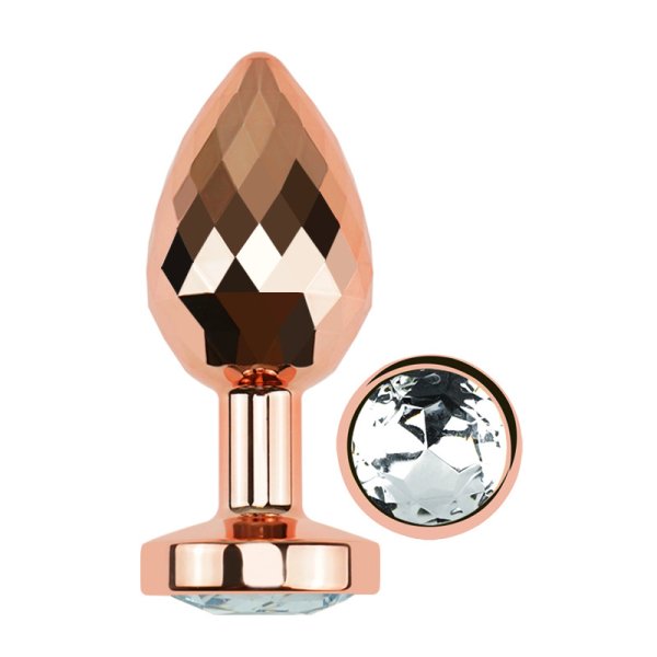 (image for) Gold Metal Anal Plug Diamond Pattern