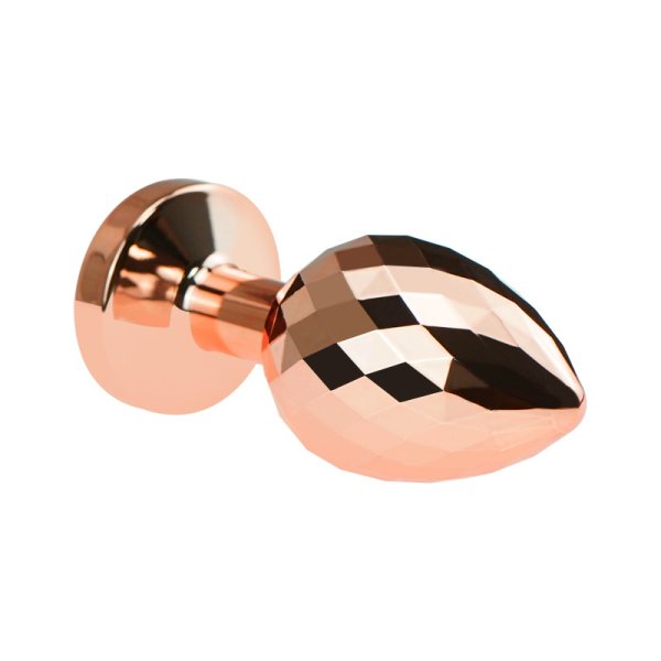 (image for) Gold Metal Anal Plug Diamond Pattern