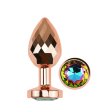 (image for) Gold Metal Anal Plug Diamond Pattern