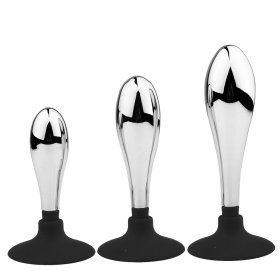 Detachable Silicone Sucker Metal Butt Plug