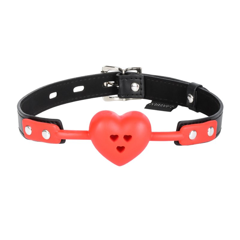 (image for) Breathable Silicone Heart-Shape Ball Gag