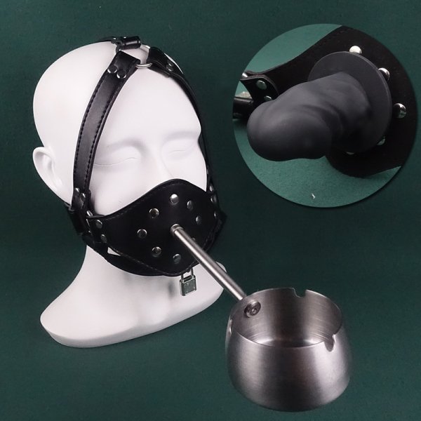 (image for) Human Ashtray Penis Gag Harness