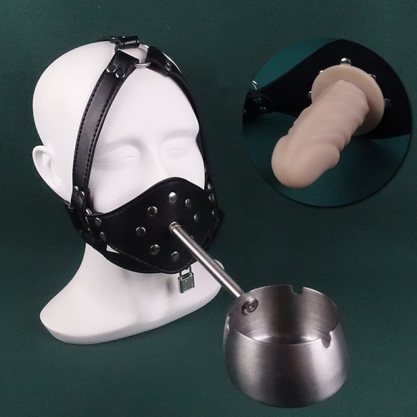 (image for) Human Ashtray Penis Gag Harness
