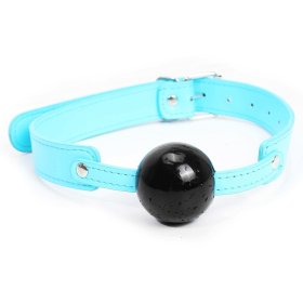 Black Ball Rose Belt Ball Gag