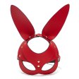 (image for) Punk Gothic Cosplay Women Leather Bunny Ears Mask