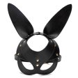(image for) Punk Gothic Cosplay Women Leather Bunny Ears Mask