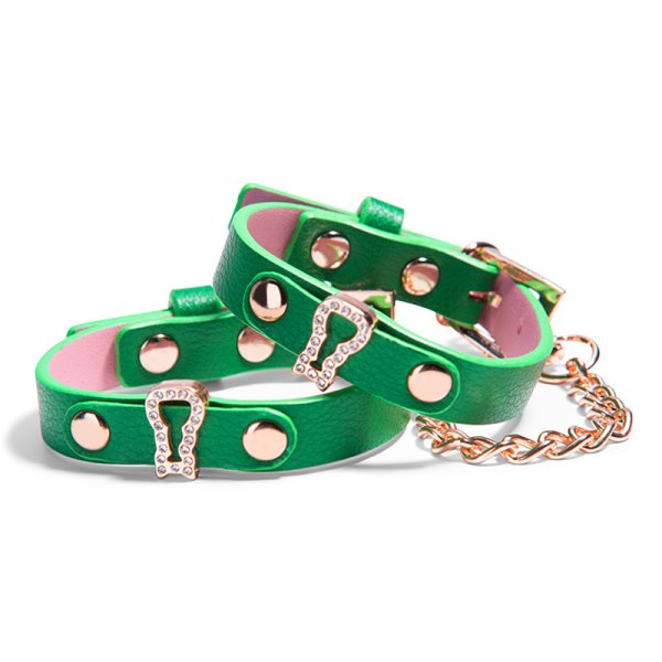 (image for) Green Leather Wrap Bracelet