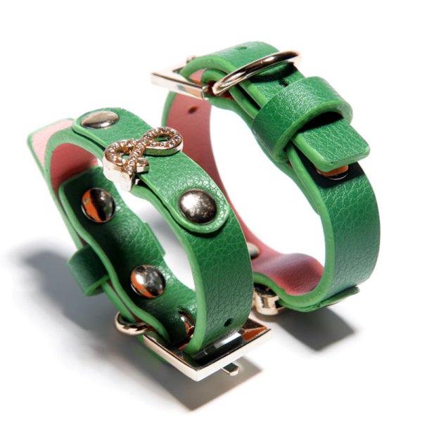 (image for) Green Leather Wrap Bracelet