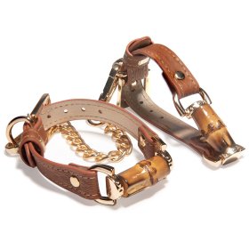 Bamboo Leather Wrist Cuffs