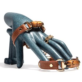 Bamboo Leather Wrist Cuffs