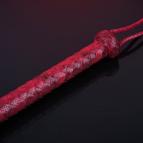 (image for) Premium Leather Cat O' Nine Tails Whip - 80cm