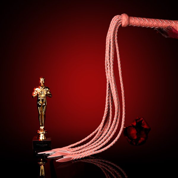 (image for) Premium Leather Cat O' Nine Tails Whip - 80cm