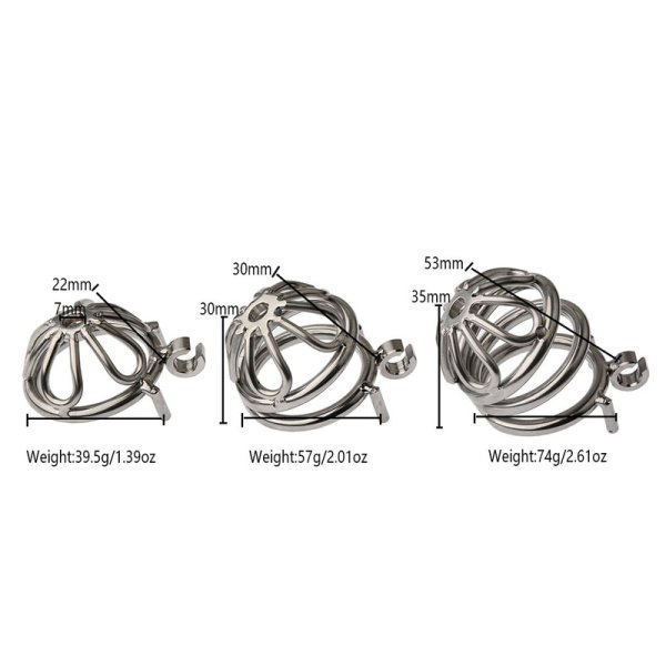 (image for) Petal Metal Chastity Cage - L