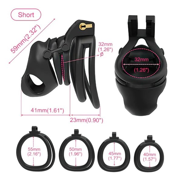 (image for) Double Ring Dinosaur Chastity Cage