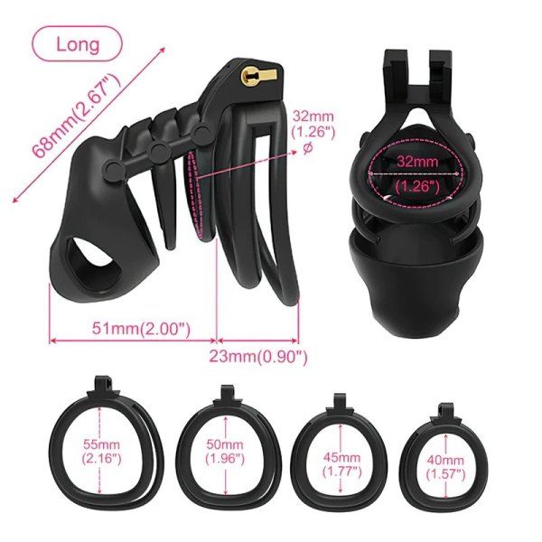 (image for) Double Ring Dinosaur Chastity Cage