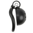 (image for) Button Lock Chastity Cage With Metal Penis Plug