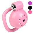 (image for) Button Lock Chastity Cage With Metal Penis Plug