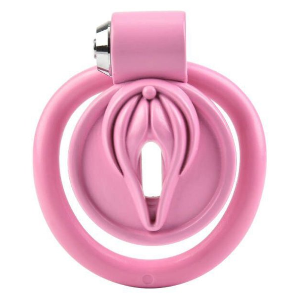 (image for) Button Lock Pussy Sissy Chastity Cage
