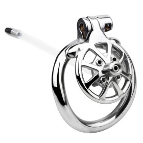 Spike Chastity Cage With Silicone Urethral Catheter