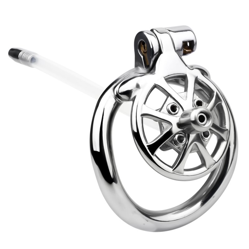 (image for) Spike Chastity Cage With Silicone Urethral Catheter