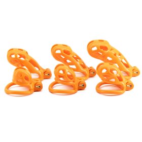 Orange Cobra Male Chastity Cage Kits