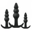 (image for) Triple Beaded Silicone Butt Plug Set