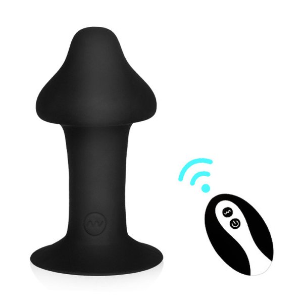 (image for) Shiitake Shape Silicone Vibrating Butt Plug