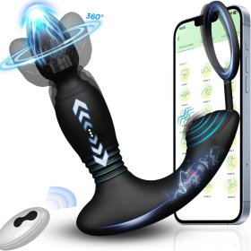 Prostate Rotation Anal Plug with Cock Ring